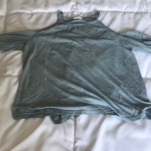 green off the shoulder top